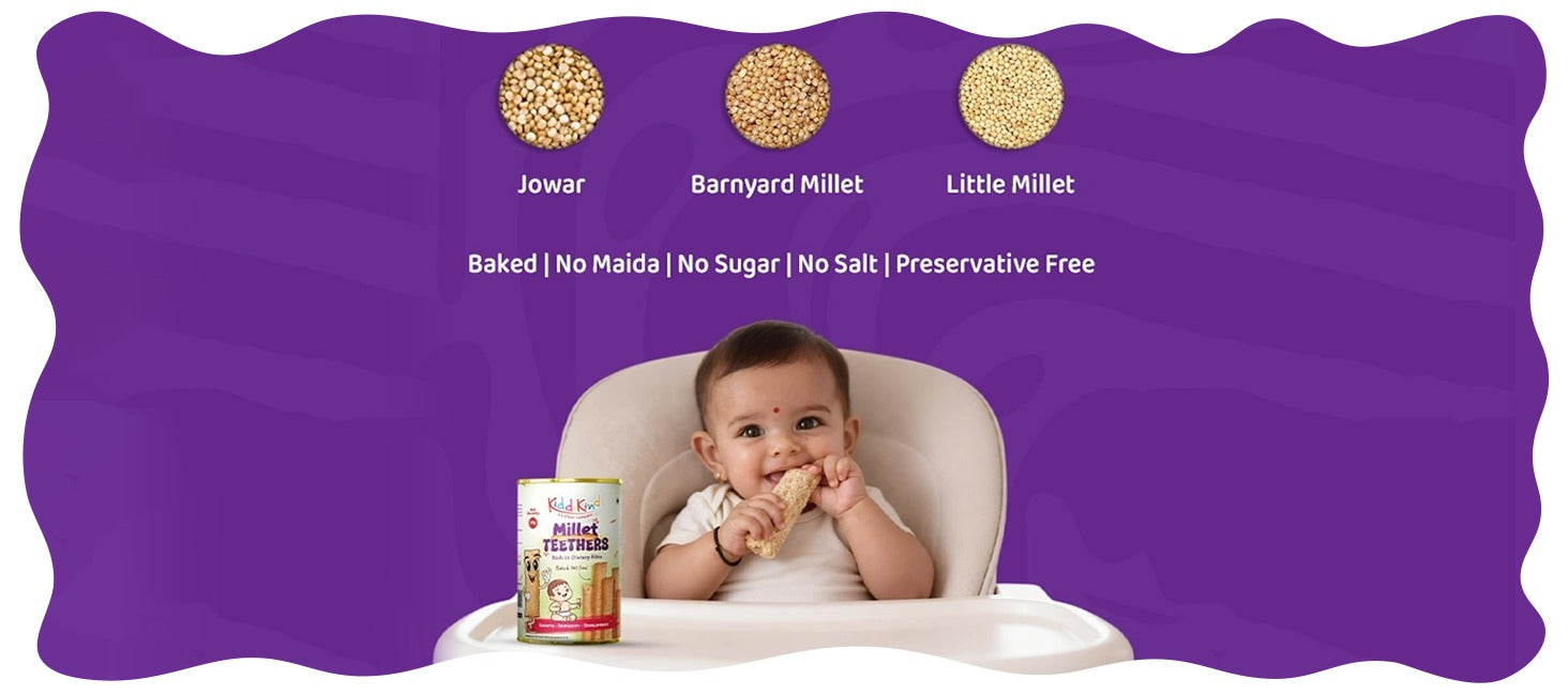 Why KiddiKIND Millet Teethers Are a Food-Based Choice for Babies